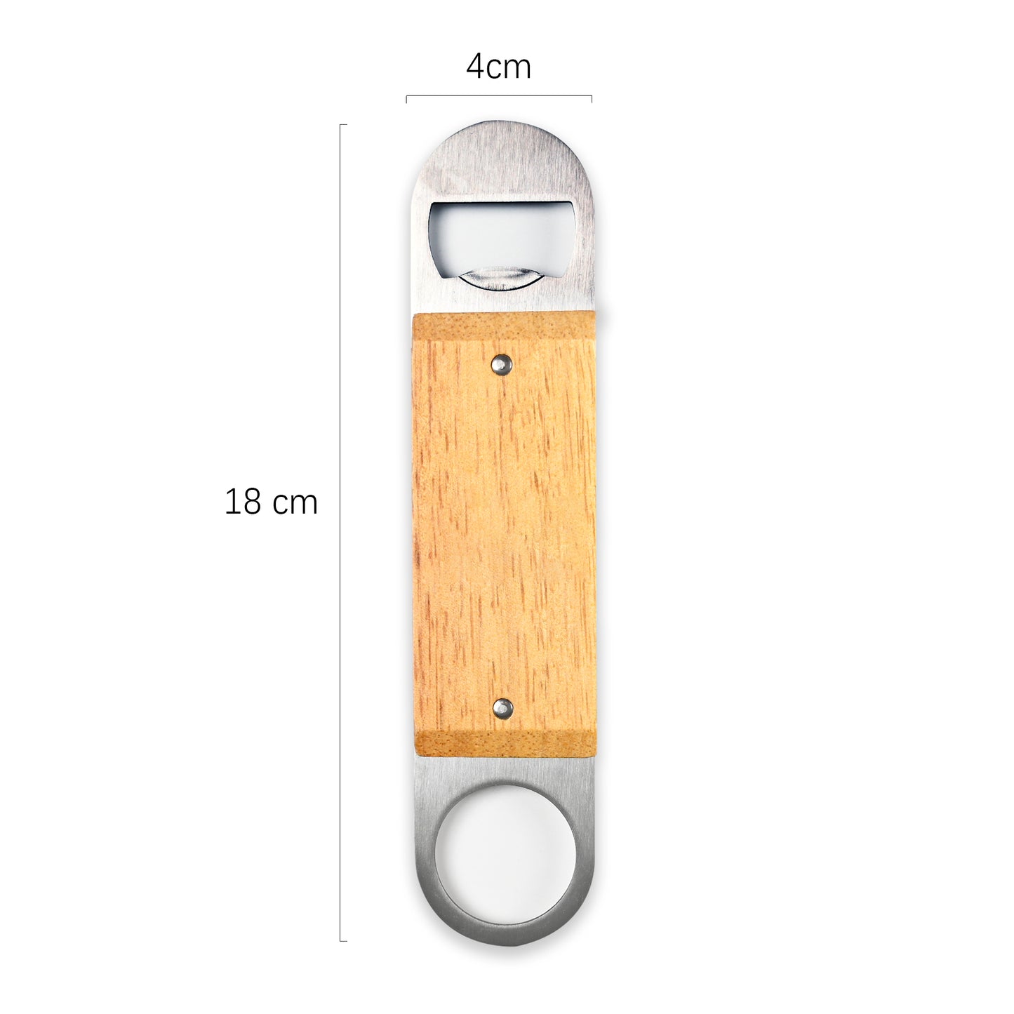 Wood Beer Bottle Opener Stainless Steel Opener With Free Laser Engraving