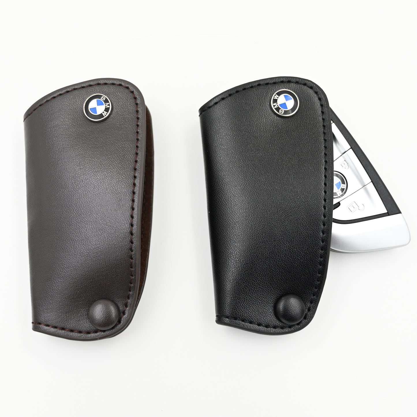 Flat Leather Car Key Case for BMW Car Key