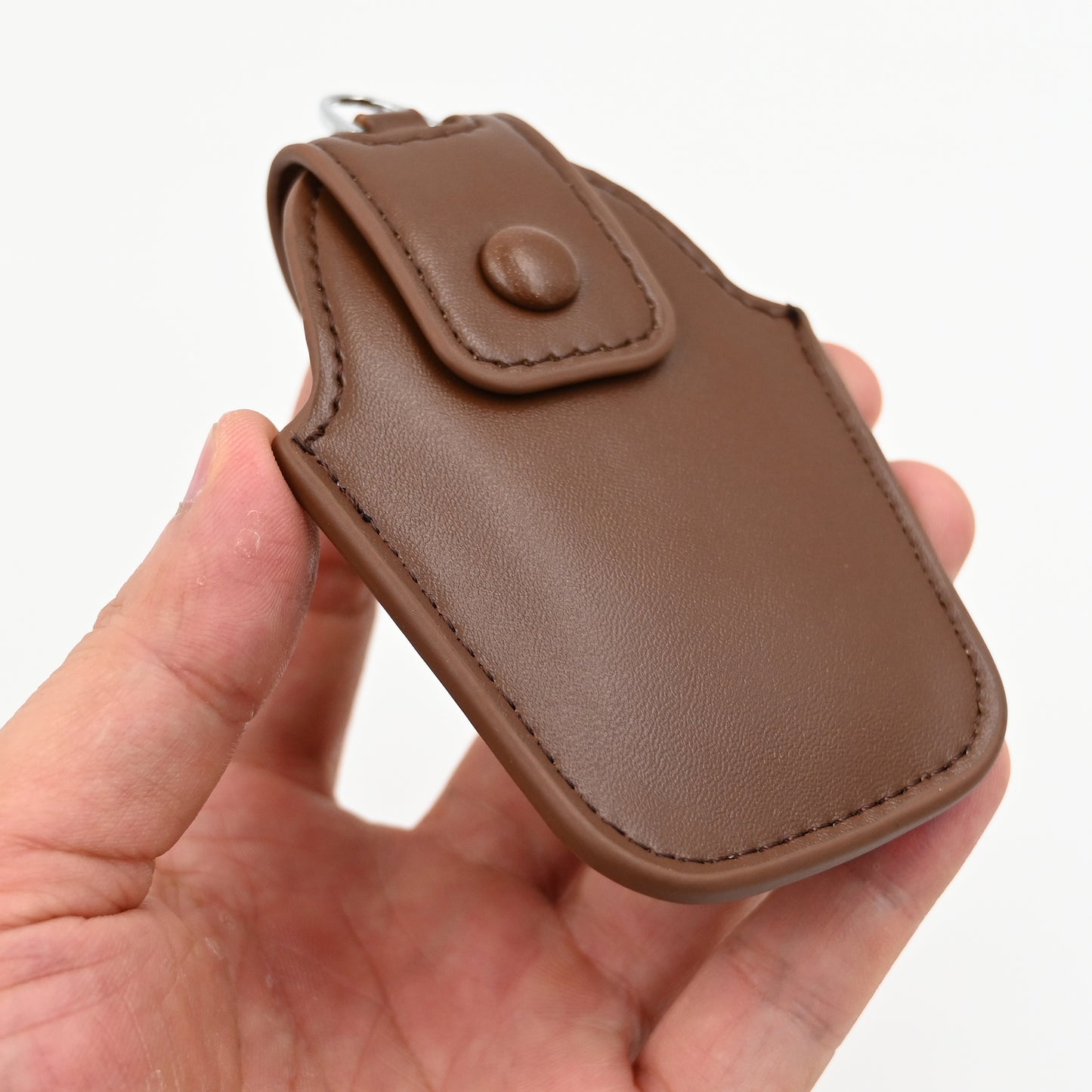Brown Genuine Leather Car Key Case For BMW 7