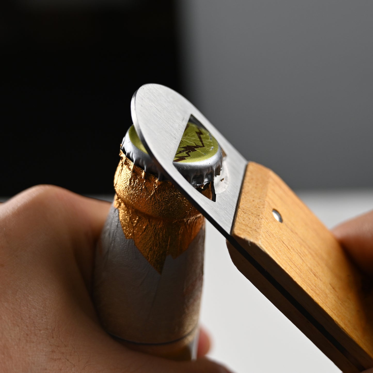 Wood Beer Bottle Opener Stainless Steel Opener With Free Laser Engraving