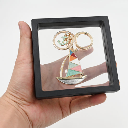 Metal Boat Shape Keychain Custom Fancy Keyring Gifts