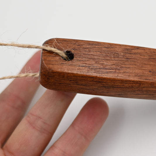 Customized Wood Beer Bottle Opener With Hemp Rope Hanger