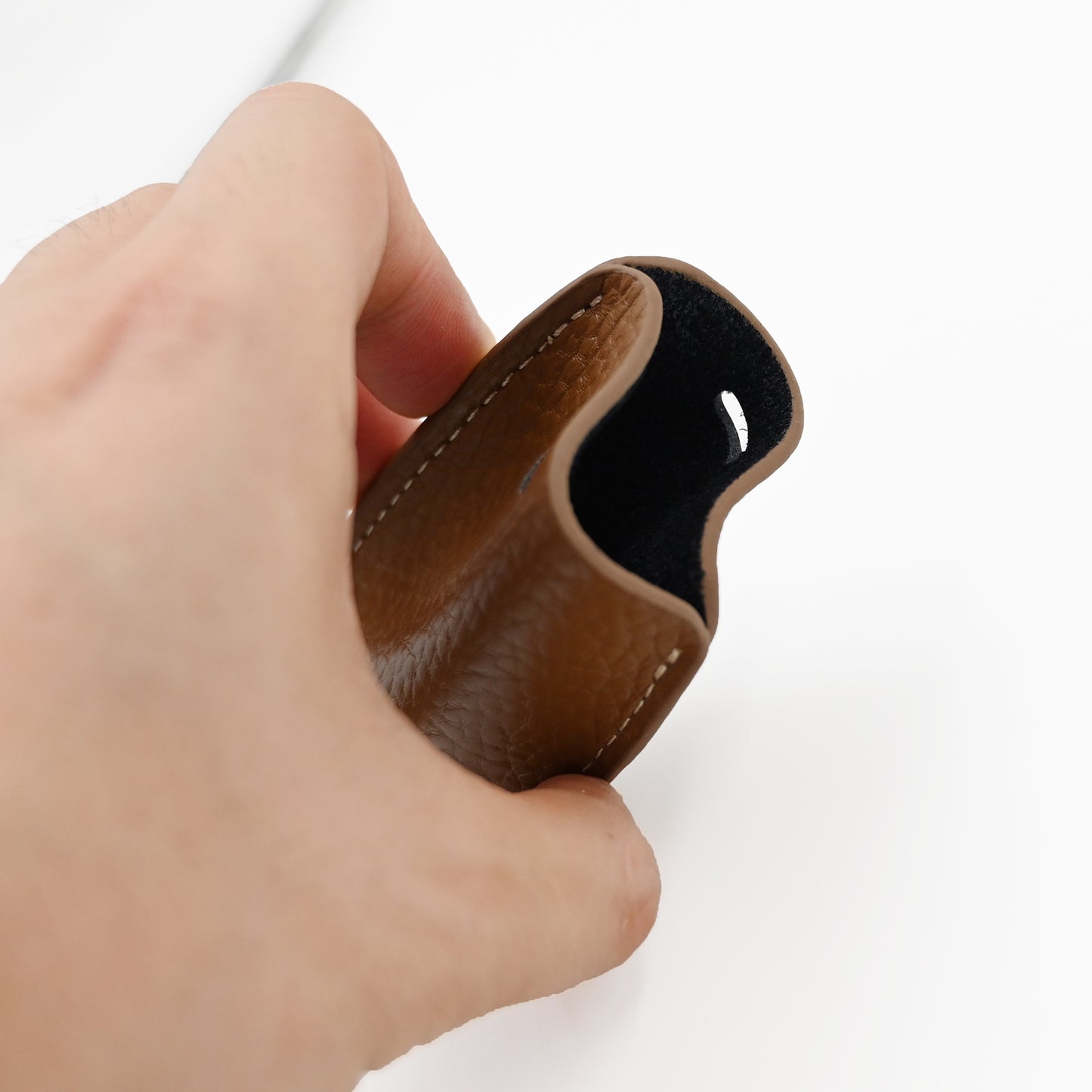 Brown Genuine Leather Car Key Case For BMW 7