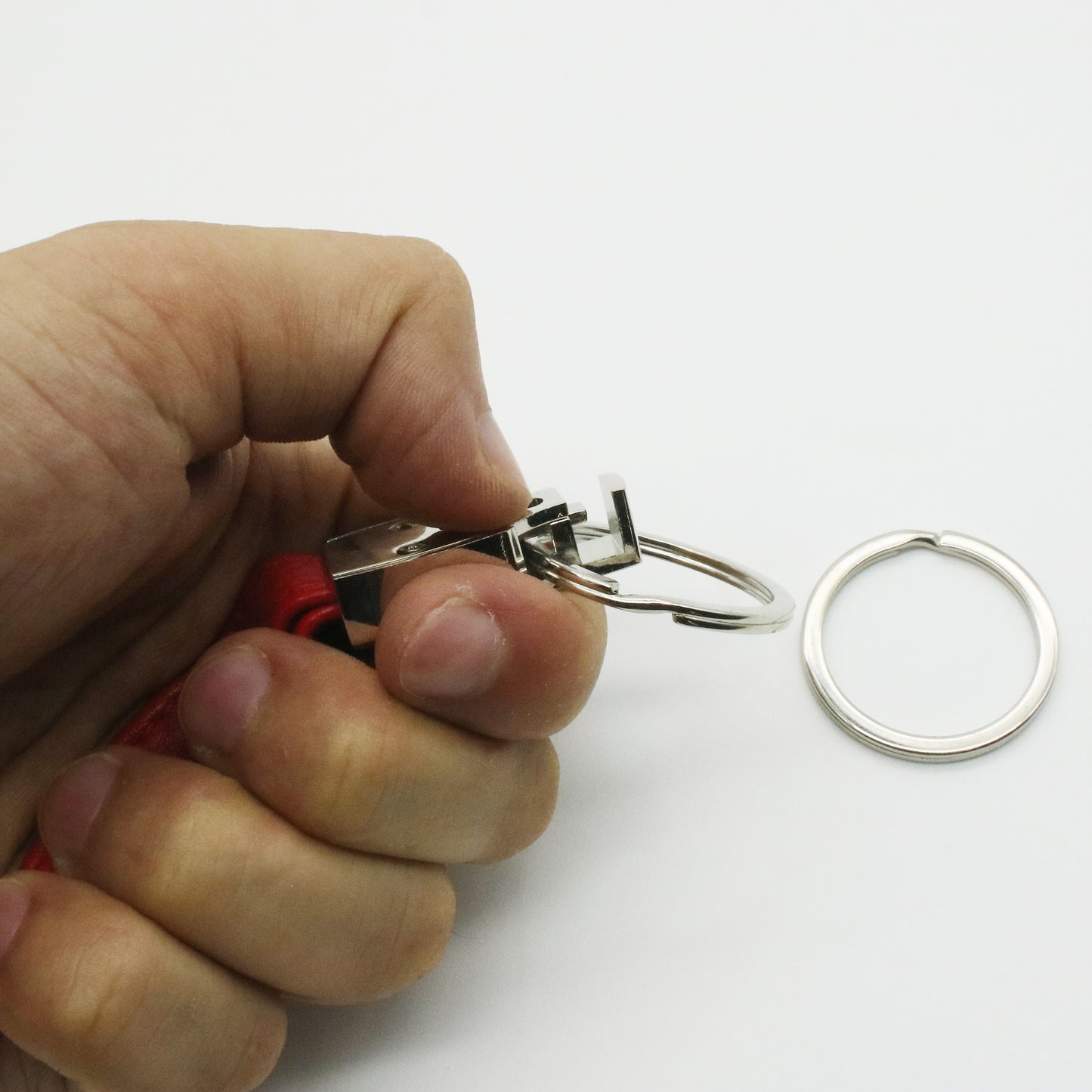 Custom Leather Keychain Carabiner Hook Key Rings