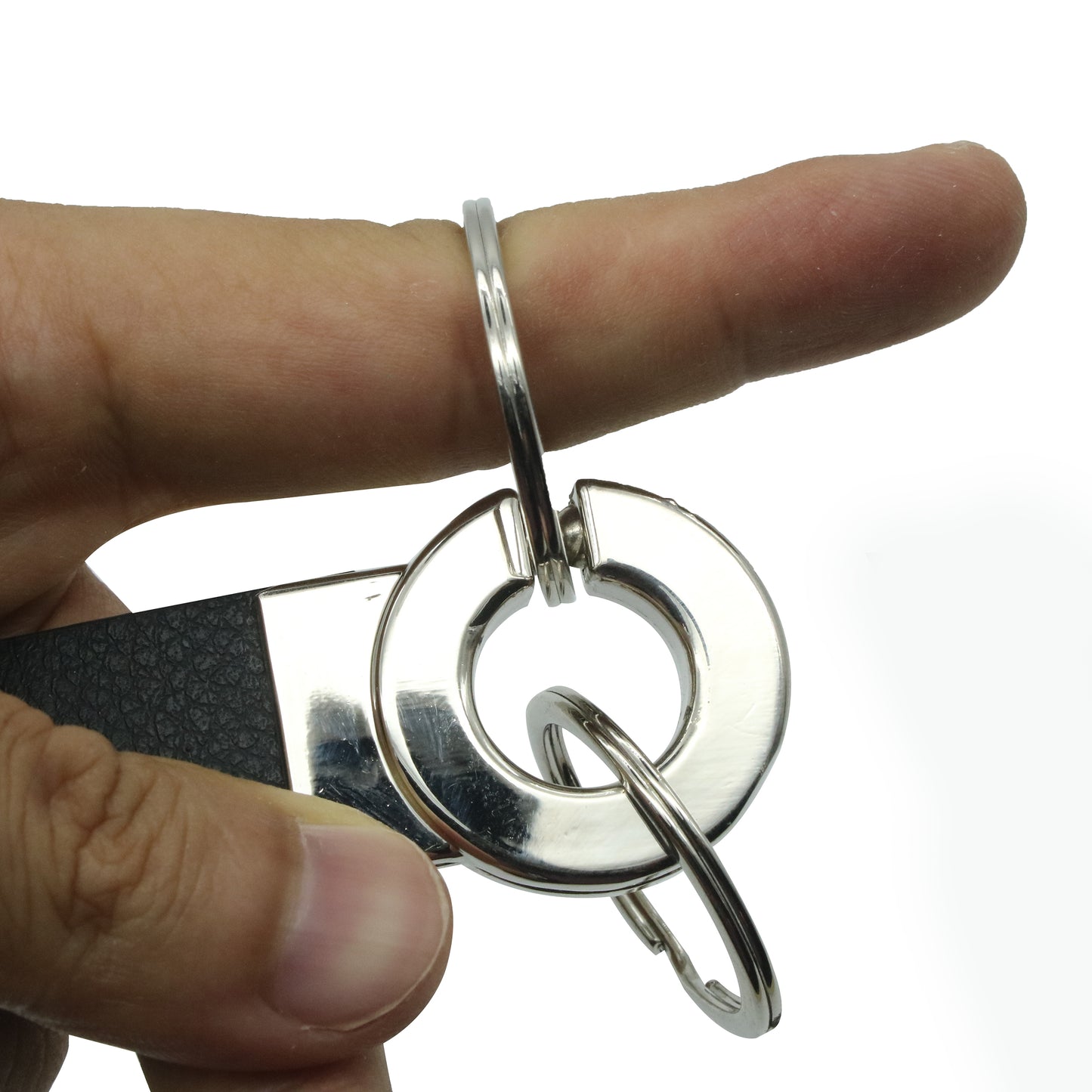 Custom Leather Keychain Carabiner Hook Keyrings