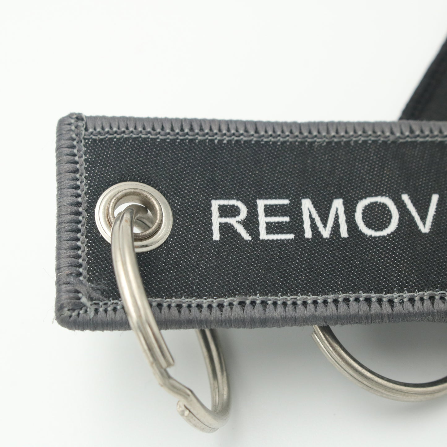 Custom Embroidery Fabric Keychain Remove Before Flight Tag