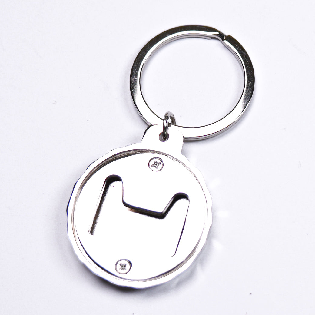 Metal Cap Shape Bottle Opener Keychain