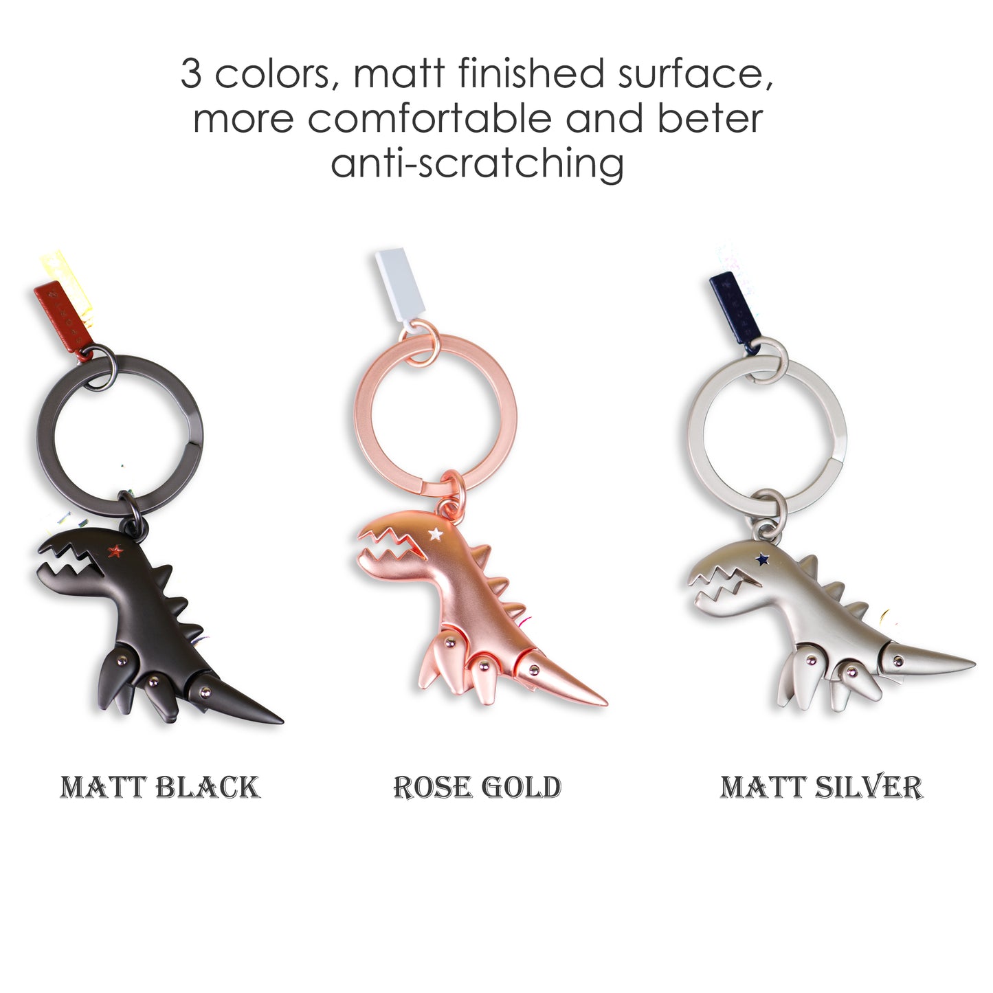 Metal Dinosaur Cute Keychain Custom Promotional Animal Shape Keyring