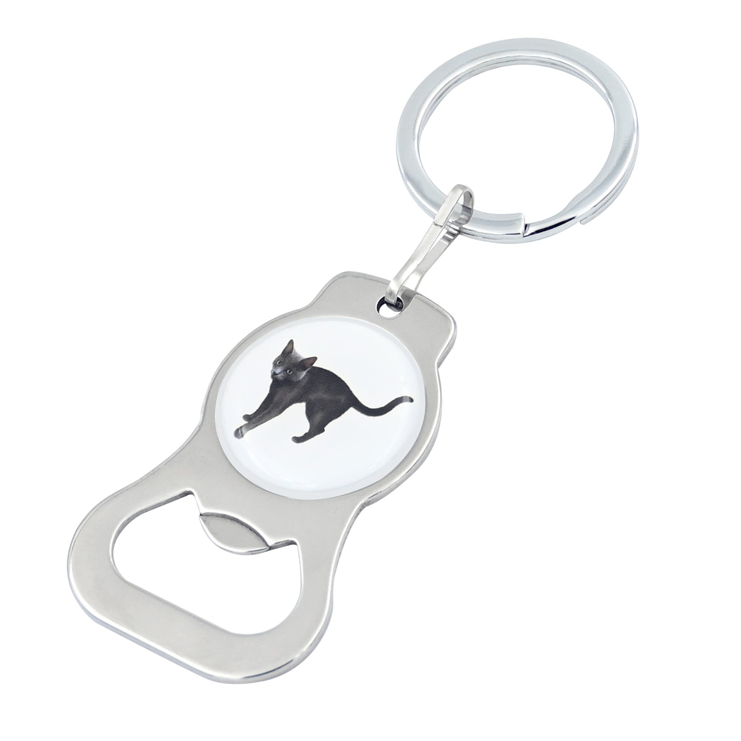 Stainless Steel Bottle Opener Keychain With Custom Logo Low Minimum Orders