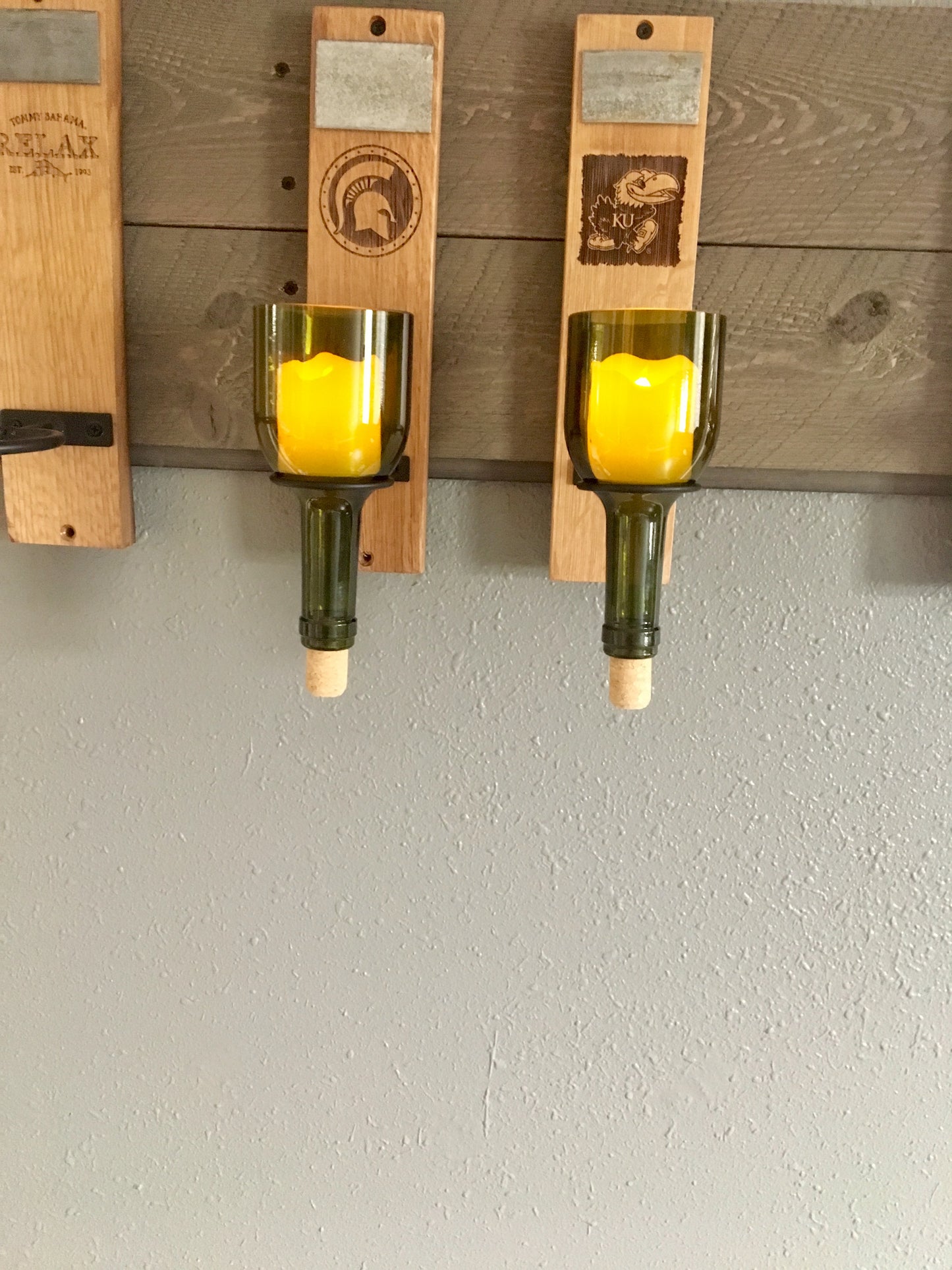 wine bottle wall lamps