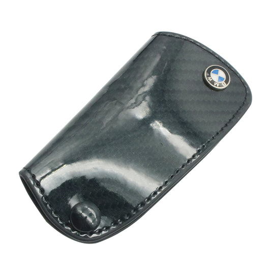 leather carbon BMW car key cover