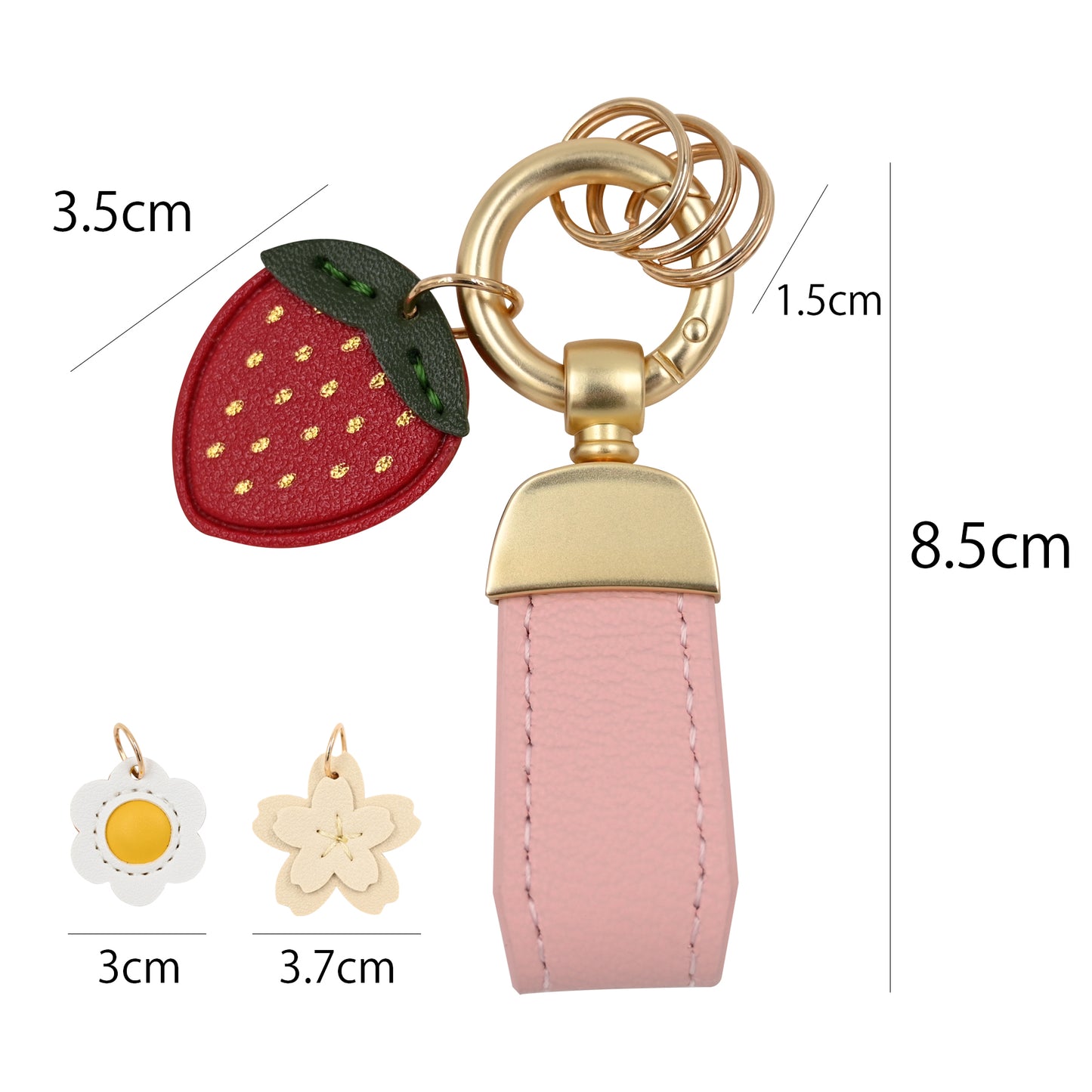 Custom Leather Keychains Bag Accessories Lovely Girls' Keyring