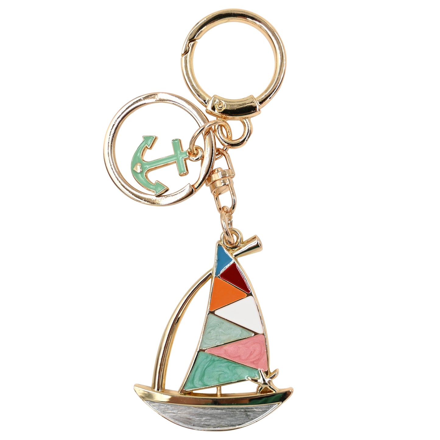 Metal Boat Shape Keychain Custom Fancy Keyring Gifts