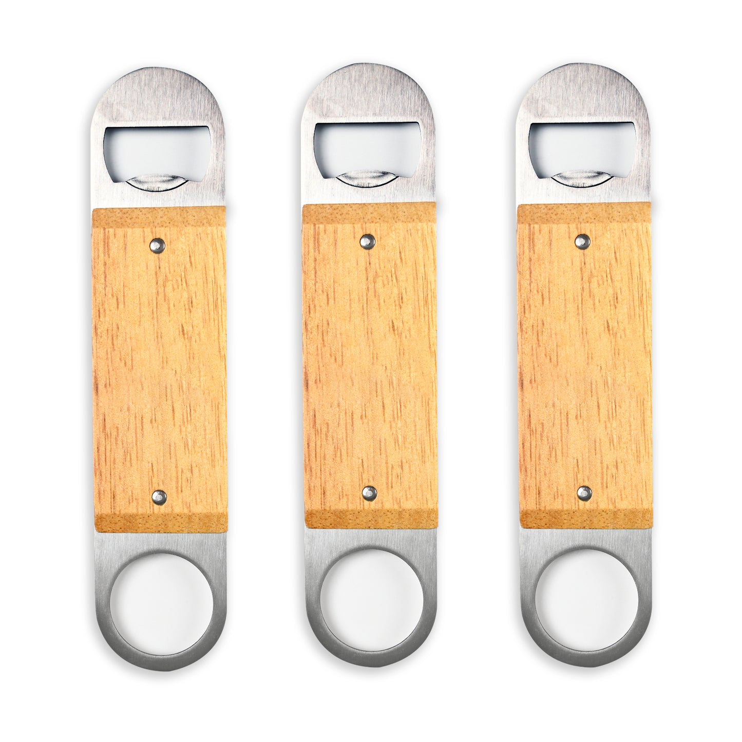 Wooden Flat Beer Bottle Opener With Custom Laser Engraving Logo