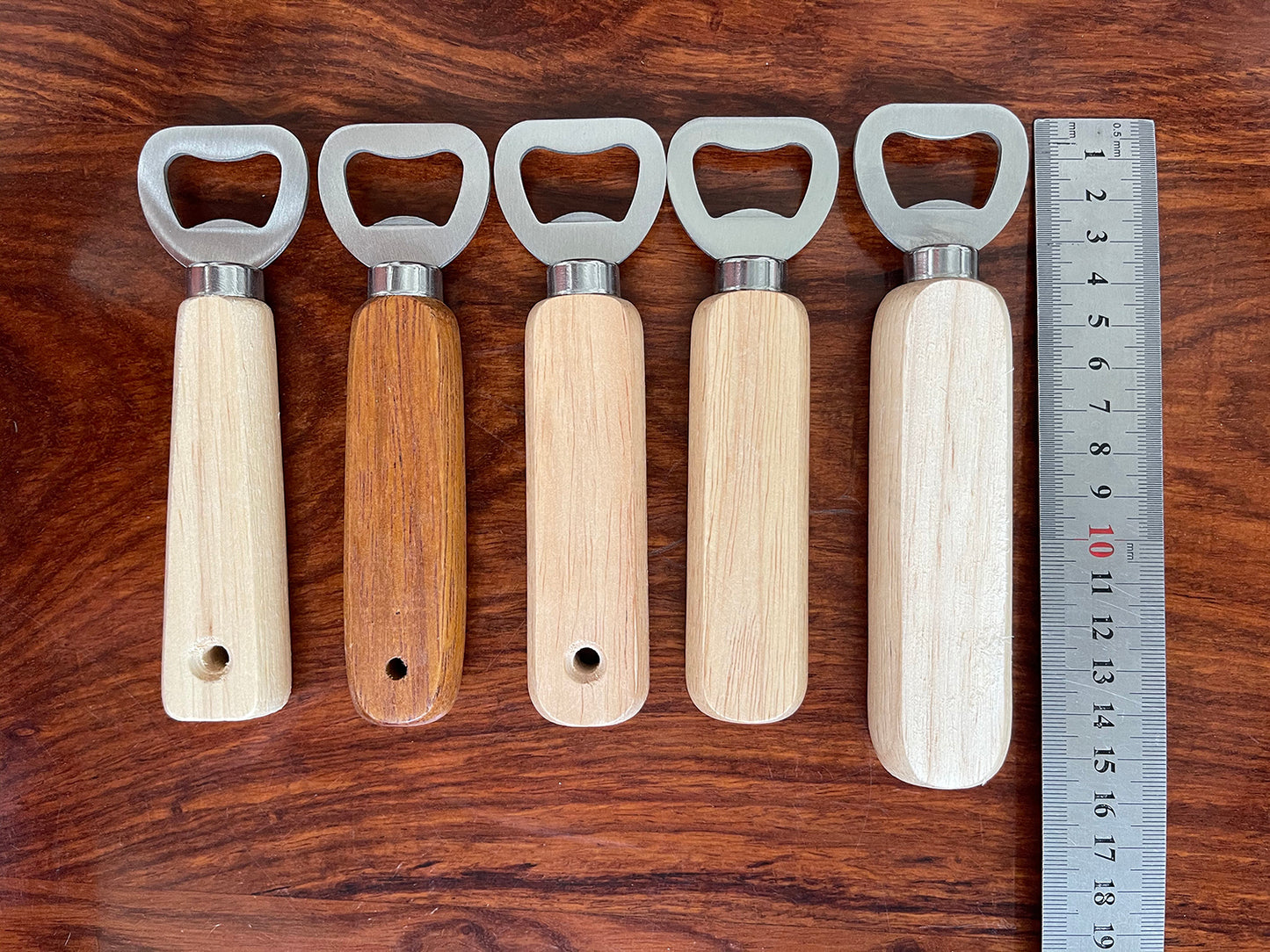 Wooden Flat Beer Bottle Opener With Custom Laser Engraving Logo