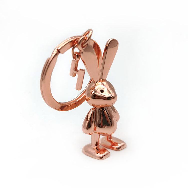 metal rabbit keychain