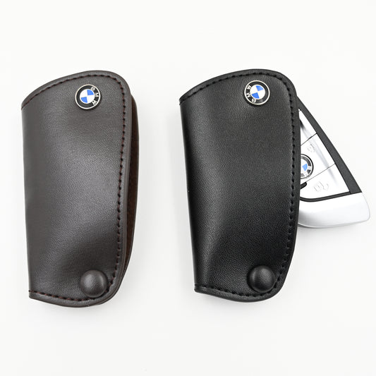Flat Leather Car Key Case for BMW Car Key