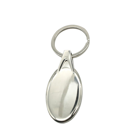 Custom Promotional Keychains Blank Oval Keyring