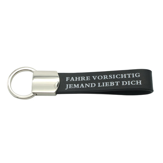 Leather Keychain Custom Printing Logo Keyring
