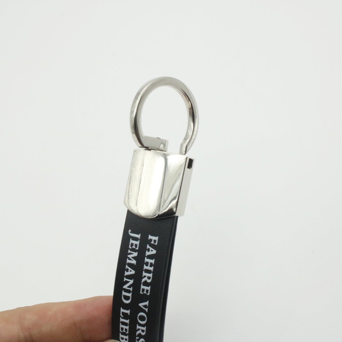 Leather Keychain Custom Printing Logo Keyring