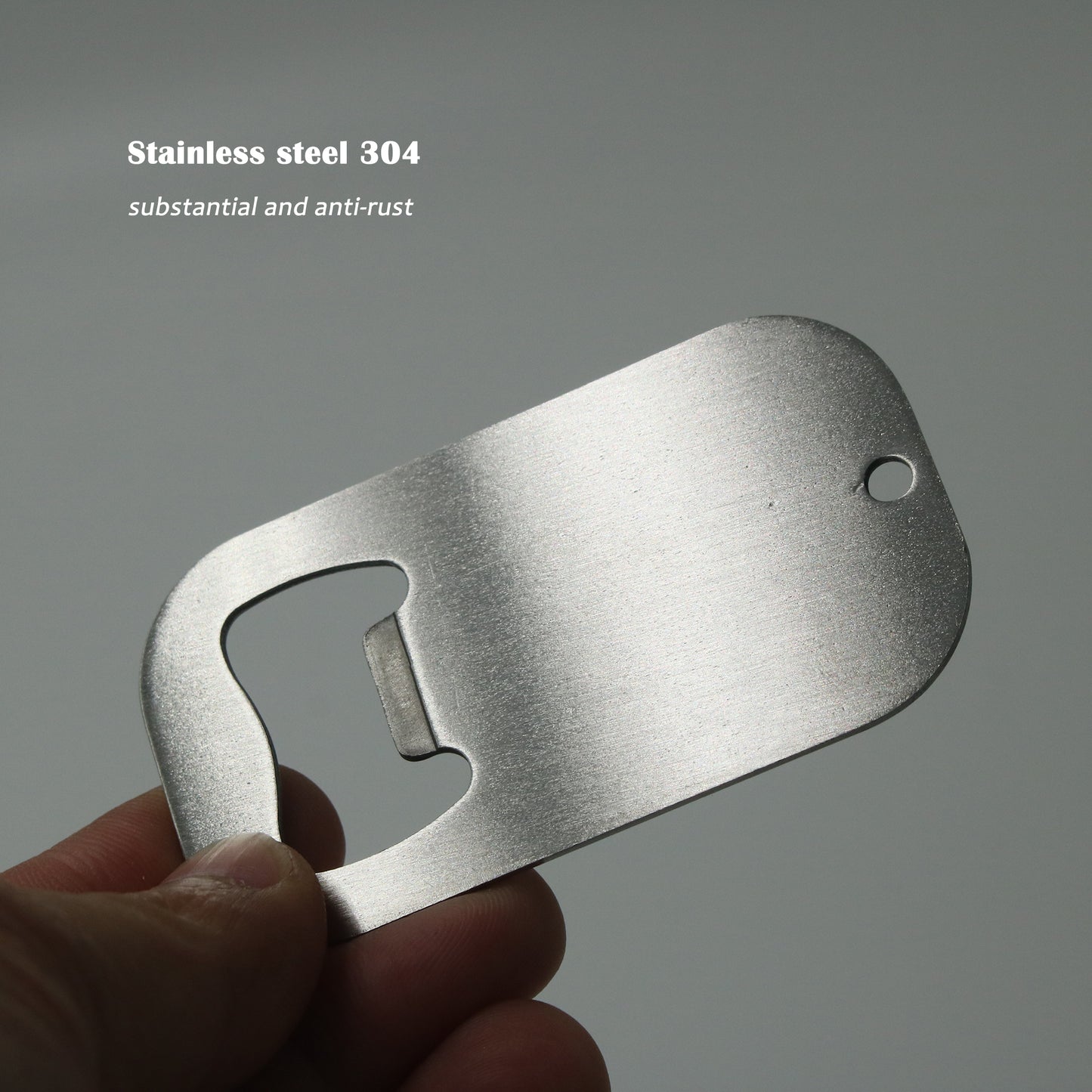 Stainless Steel Dog Tag Beer Bottle Opener Keychain 7*3.8cm