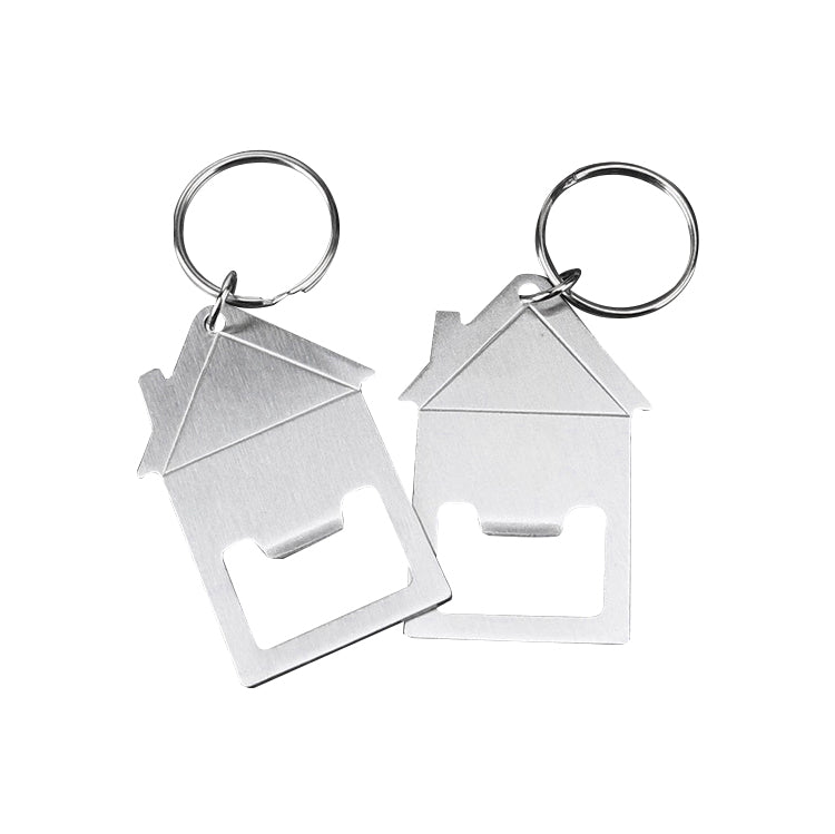 house shape bottle opener keychain