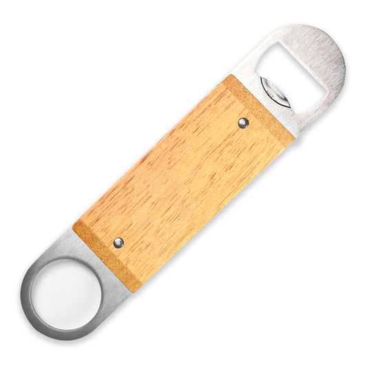 Wood Beer Bottle Opener Stainless Steel Opener With Free Laser Engraving