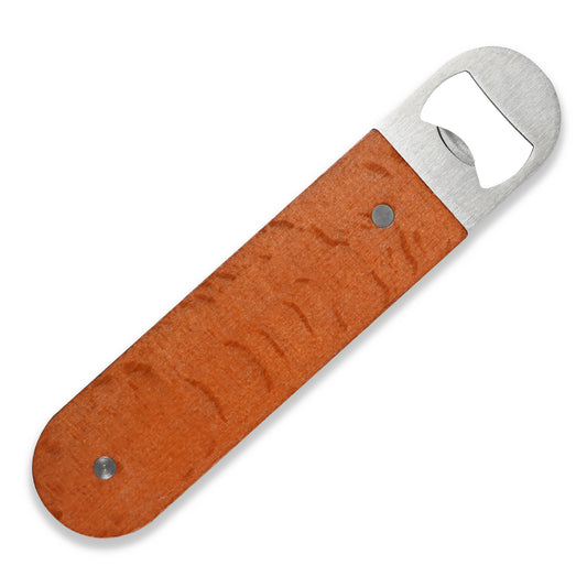 Solid Wood Handle Stainless Steel Beer Bottle Opener Laser Engraving Free