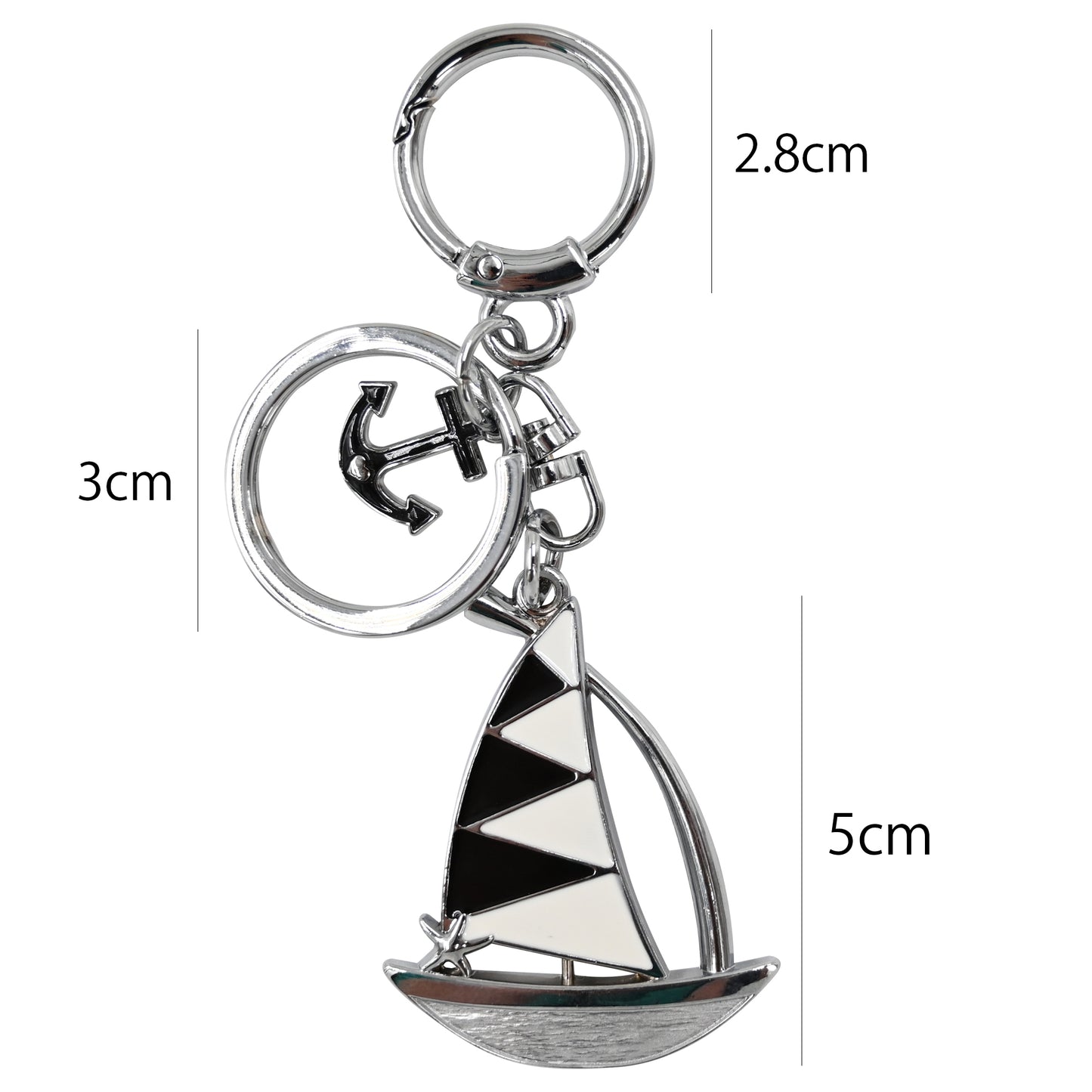 Metal Boat Shape Keychain Custom Fancy Keyring Gifts